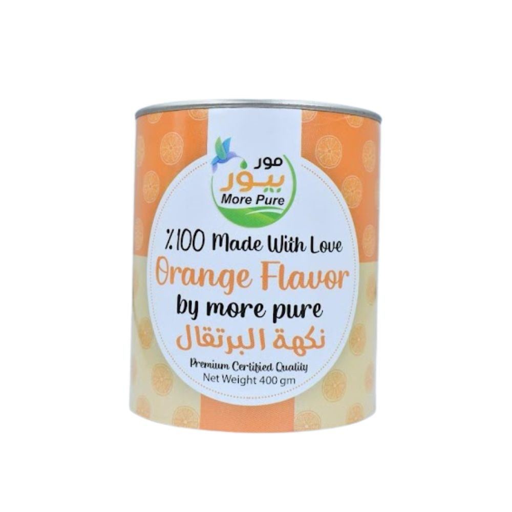 مور بيور بنكهة البرتقال 400 جرام علبة صفيح - More pure life