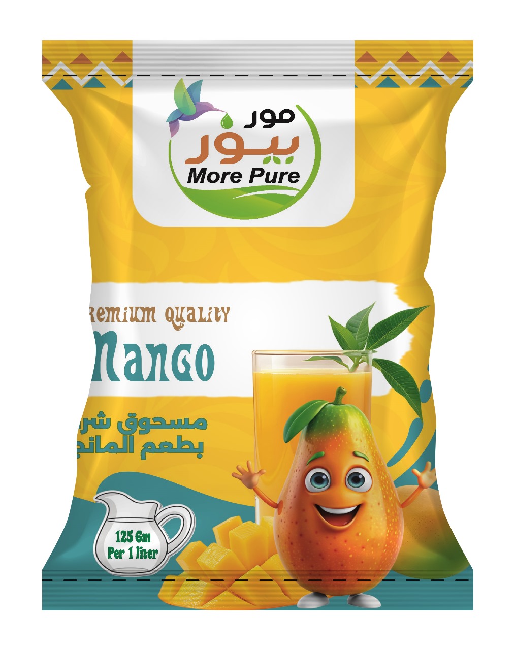 عصير مانجو بودر مور بيور كيس 500 جرام - More pure life
