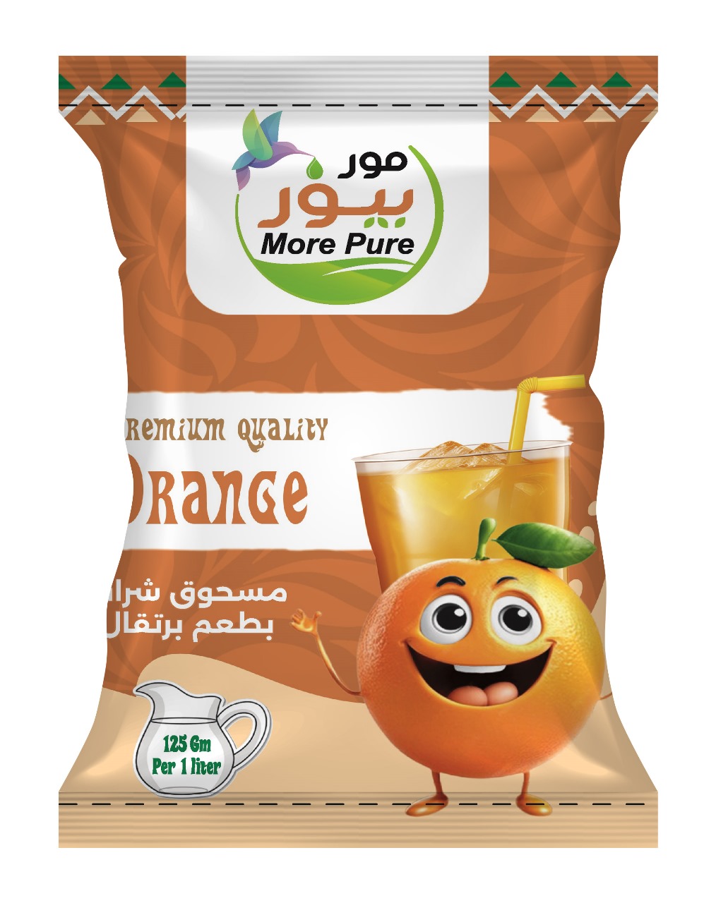عصير برتقال بودر مور بيور كيس 500 جرام - More pure life